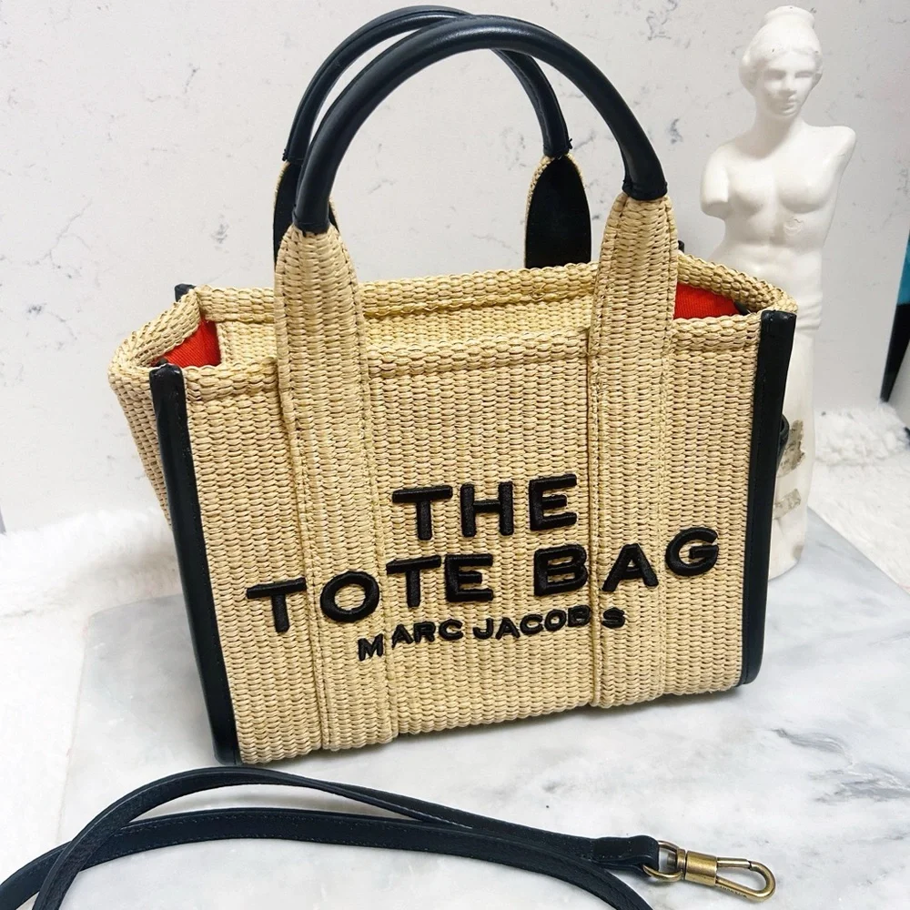 Authentic Marc Jacobs “The Tote Bag” in Natural size Small Woven Tote Bag